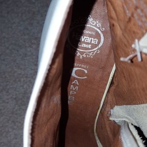 Women's shoes, Jeffery Campbell, metal and leathe